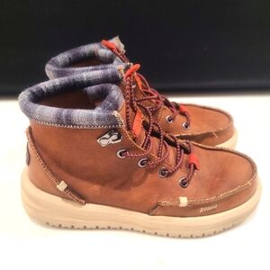 Hey Dude Bradley Classic Kids Brown and Tan Boots